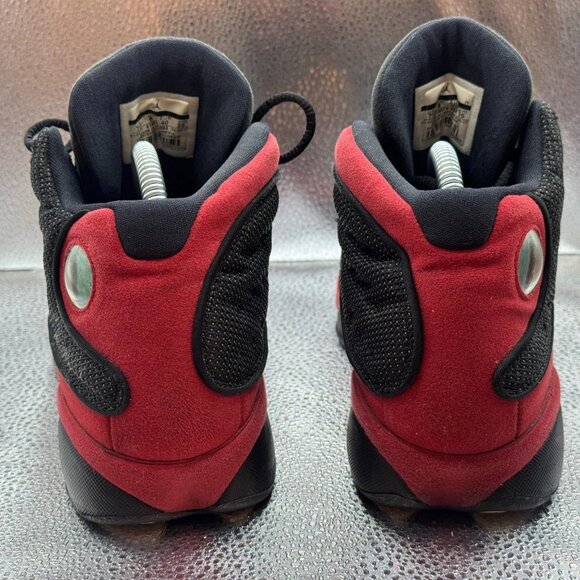 Size 7Y Air Jordan 13 Retro Kids Bred 2017 Black True Red Shoes 414574-004 - Picture 7 of 10